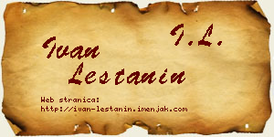 Ivan Leštanin vizit kartica